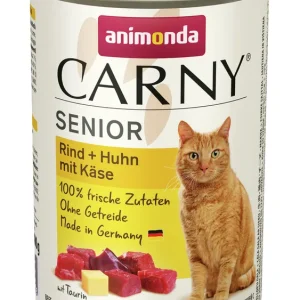 Expressversand Sparpaket 6 x 400 g Animonda Carny Senior Rind + Huhn mit Käse Katzen Nassfutter